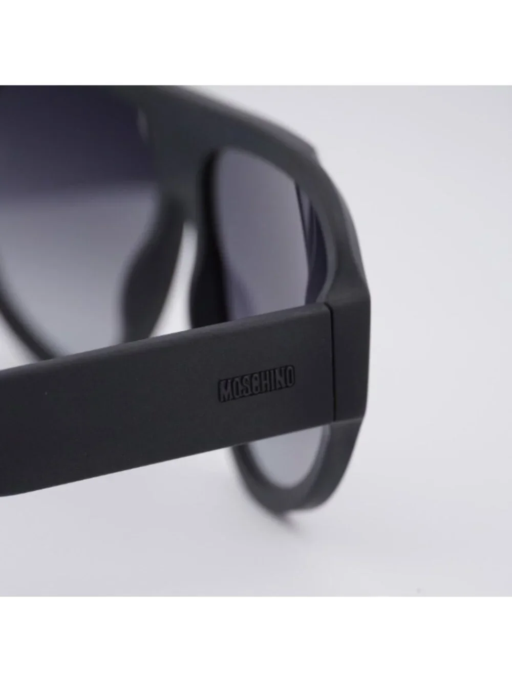 Moschino MOS183/S 0003 9O Sunglasses Matte Black Aviator Frame, Grey Gradient